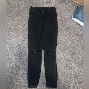 Black ripped jeans